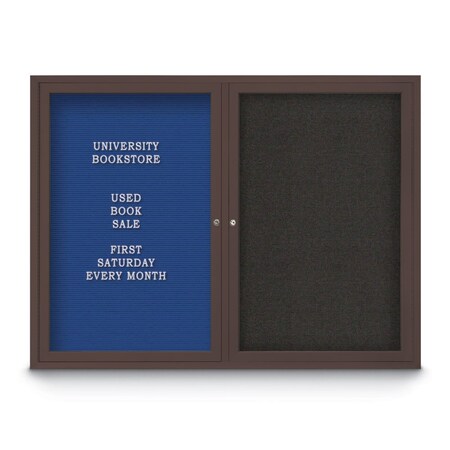United Visual Products Corkboard, 18"x24", Surf/Gold UV401PLUS-GOLD-SURF